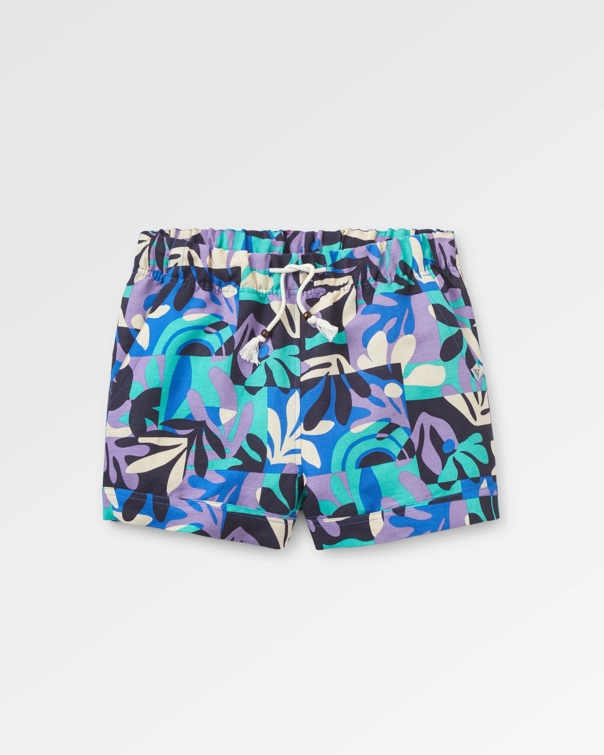 Santosa Woven Short - Mountain Foliage Purple