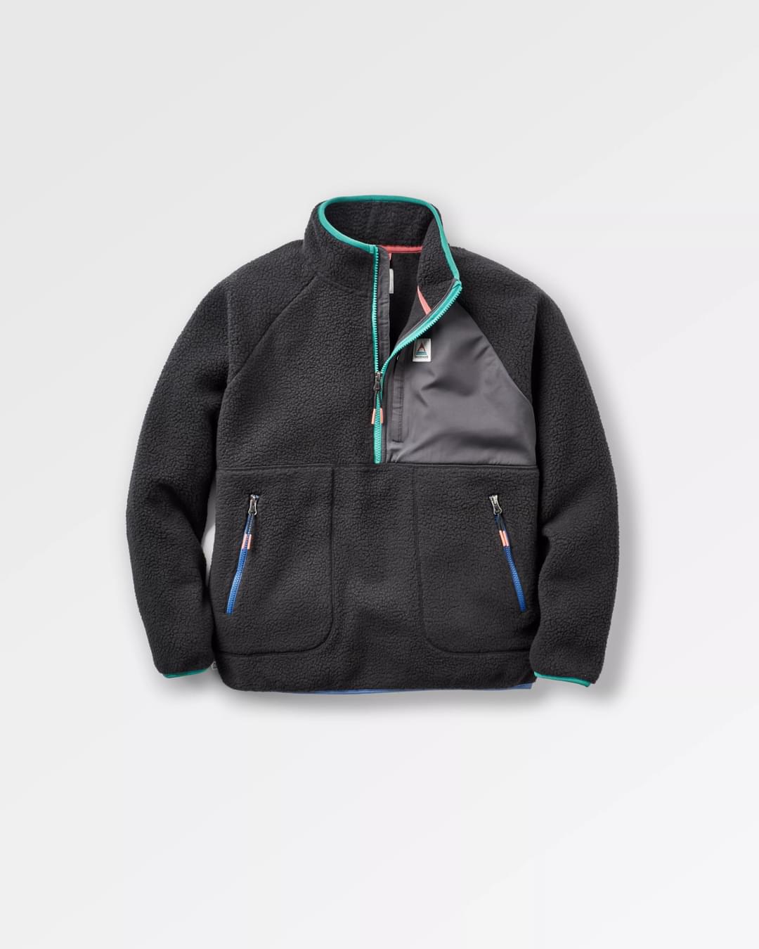 Home Recycled Sherpa Fleece - Black - Flatlay