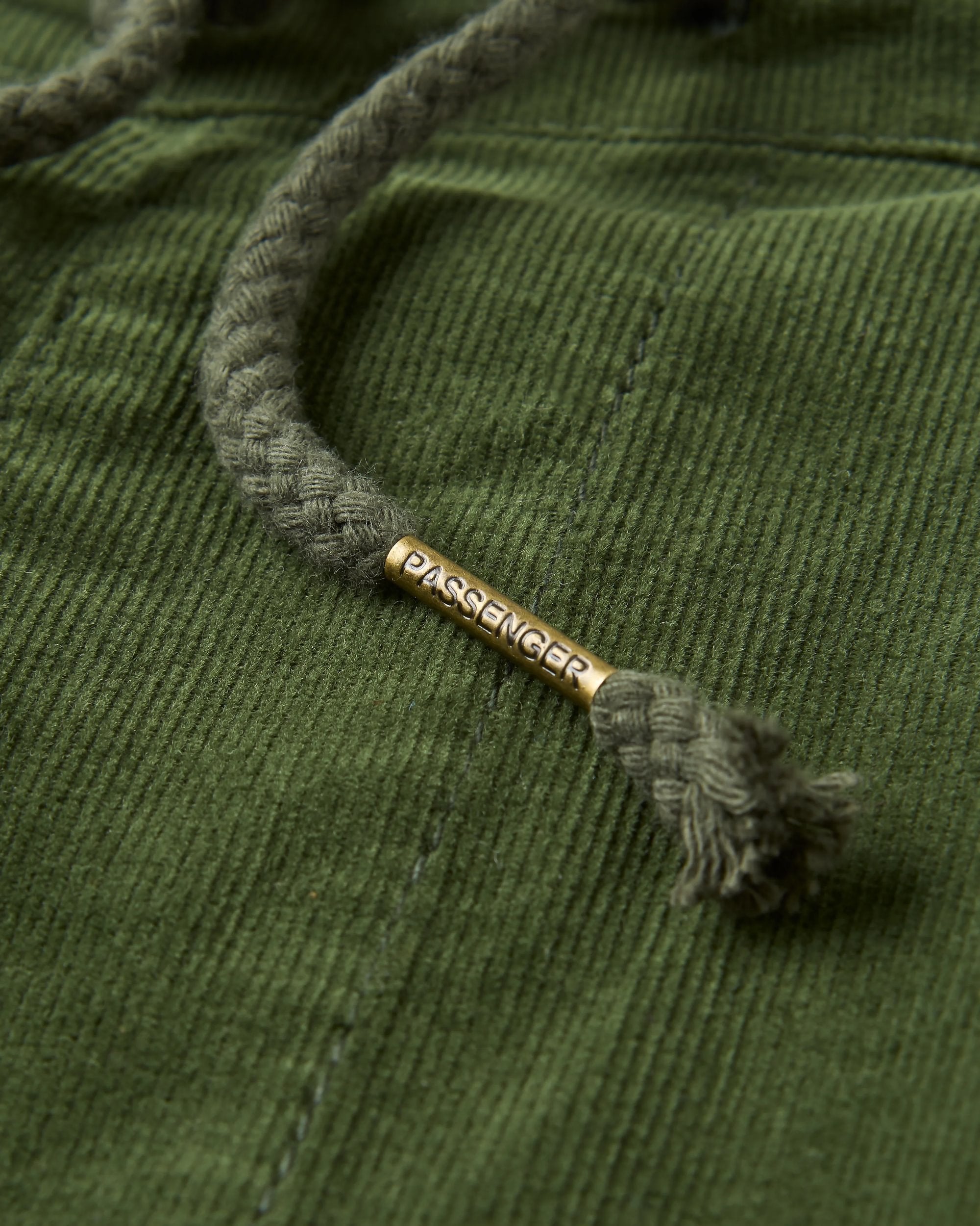 Compass Recycled Cord Trouser - Fir Tree - Flatlay