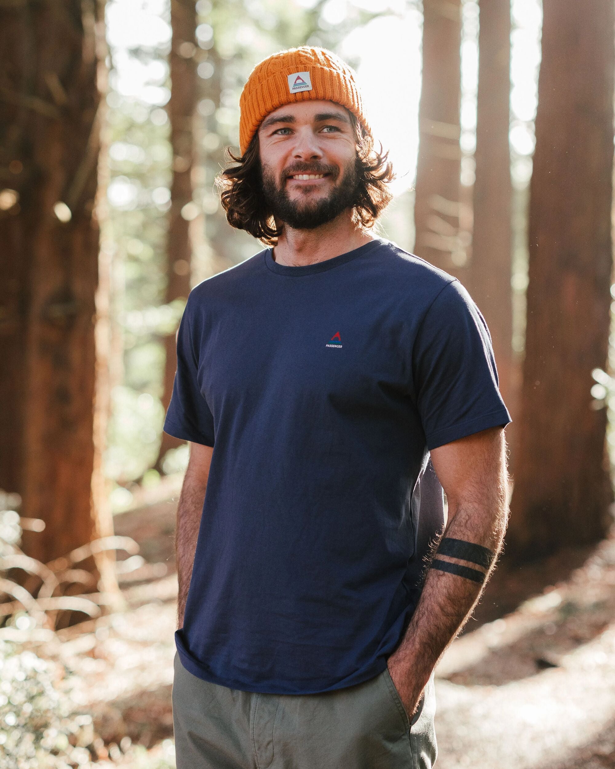 Classic Logo Organic Cotton T-Shirt - Rich Navy - Lifestyle