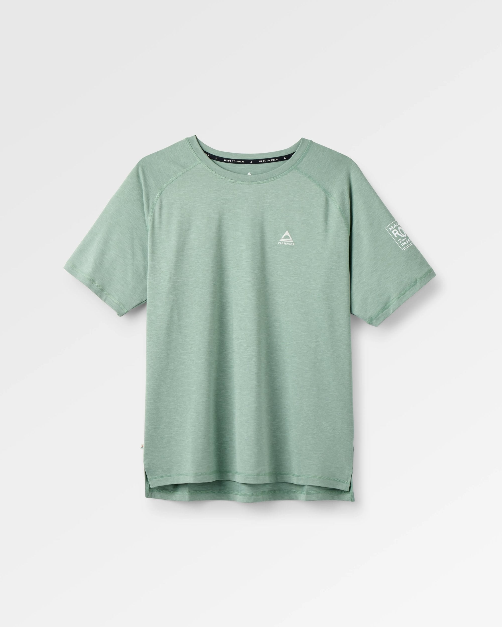Light Ray Lightweight Surf T-Shirt - Pistachio Marl - Flatlay