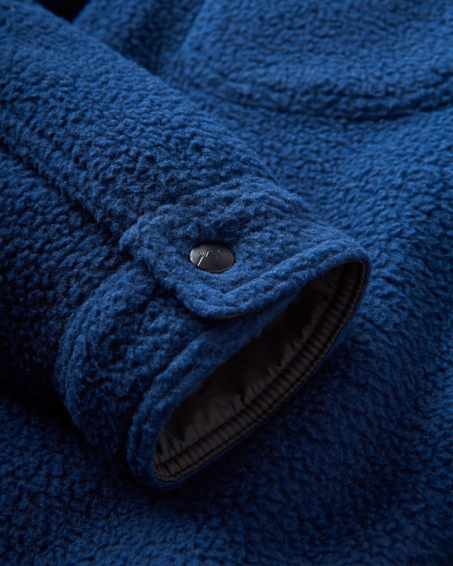 Backcountry Recycled Sherpa Fleece Shirt - Rich Navy - Flatlay
