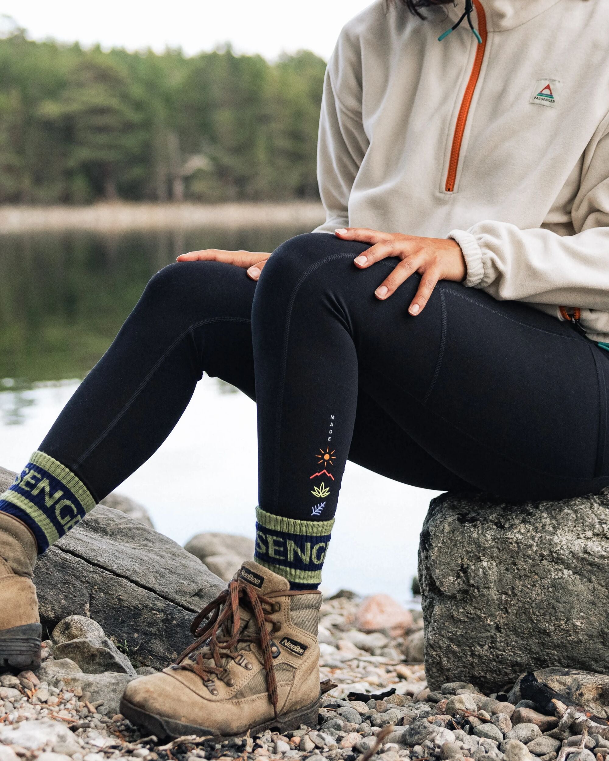 Mantra Recycled Active Legging - Black - Lifestyle