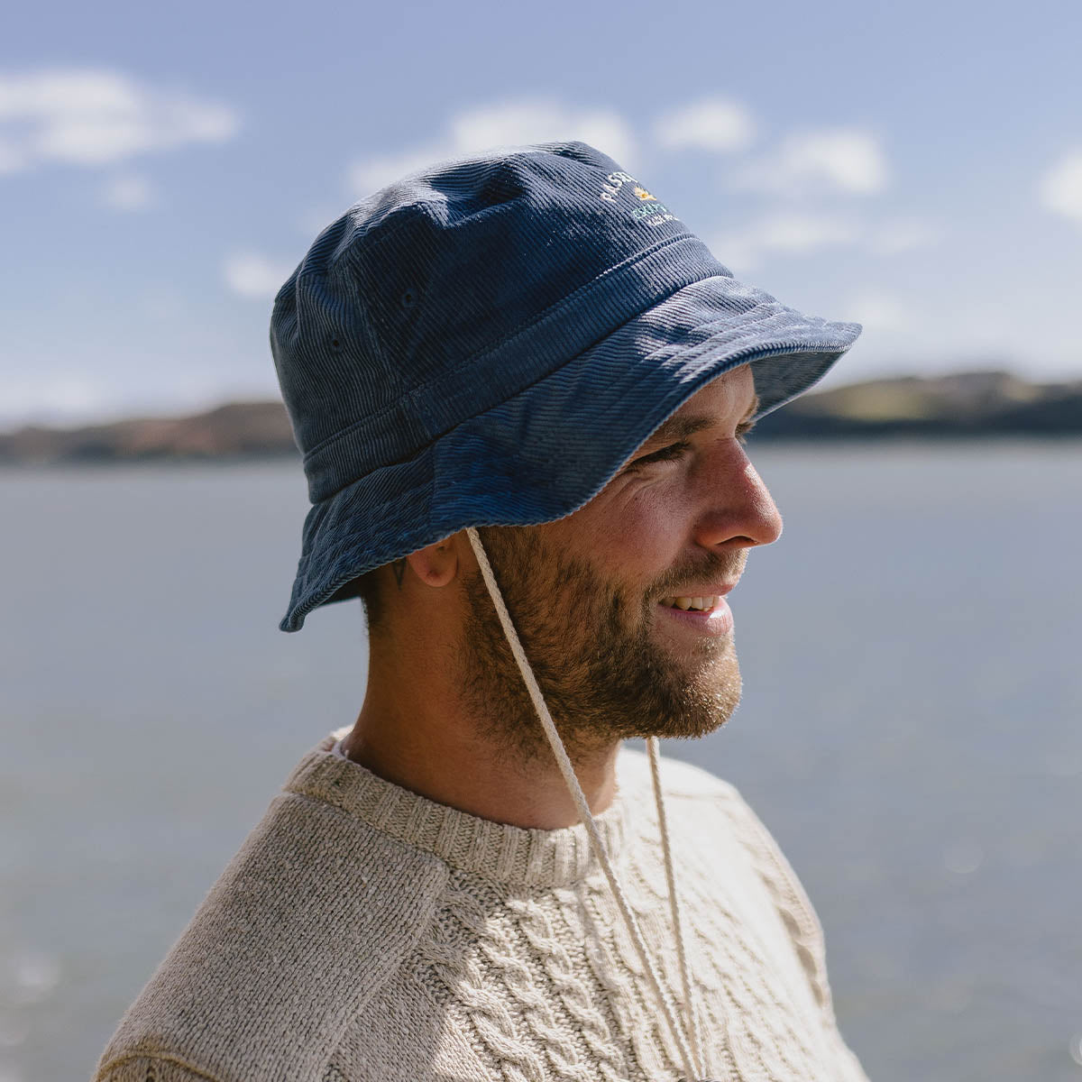Male_Forest Recycled Cord Hat - Ash Blue
