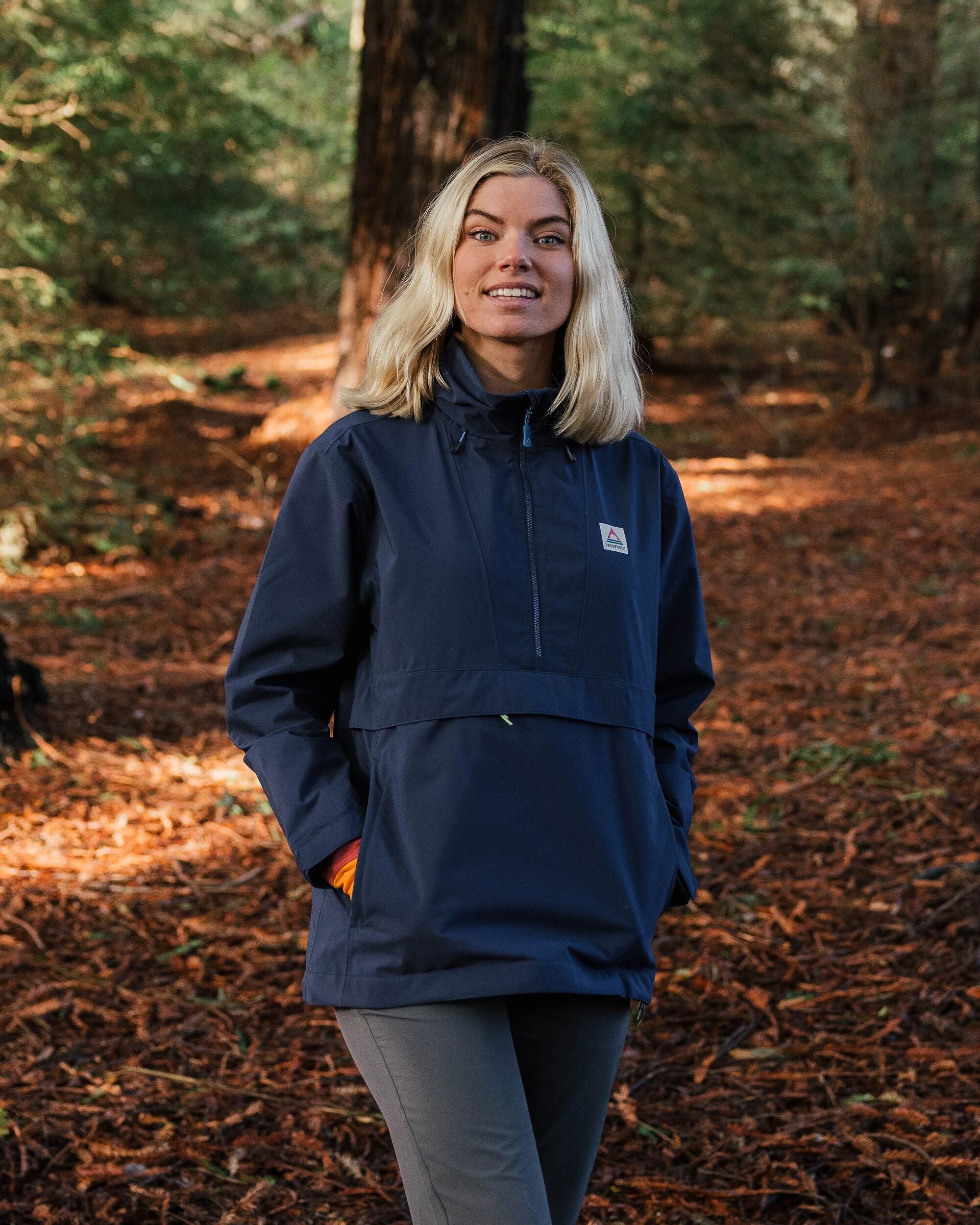 Skyline Recycled Waterproof Anorak - Rich Navy - Lifestyle