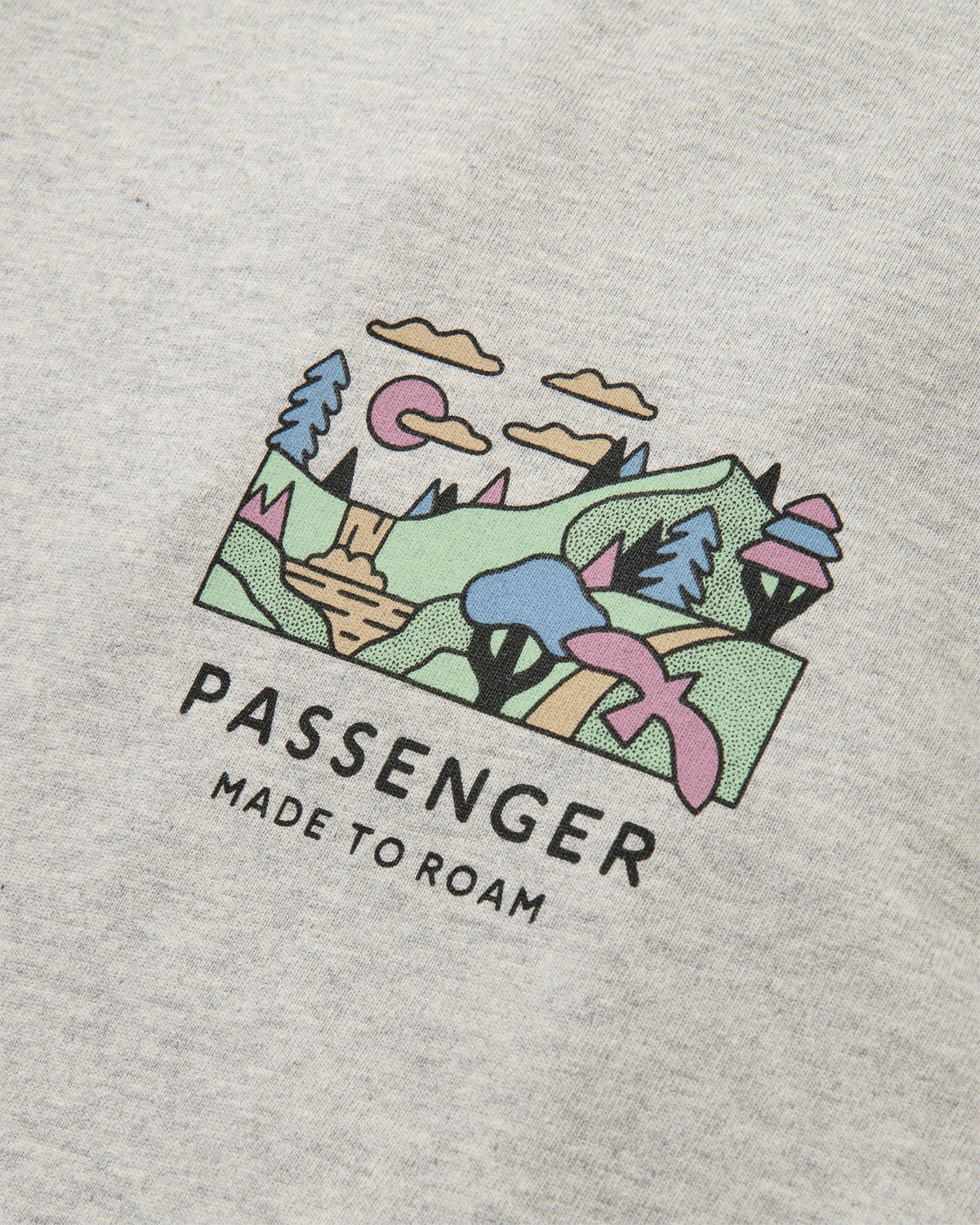 Slower Rhythms Women's Organic Cotton LS T-Shirt - Grey Marl - Flatlay