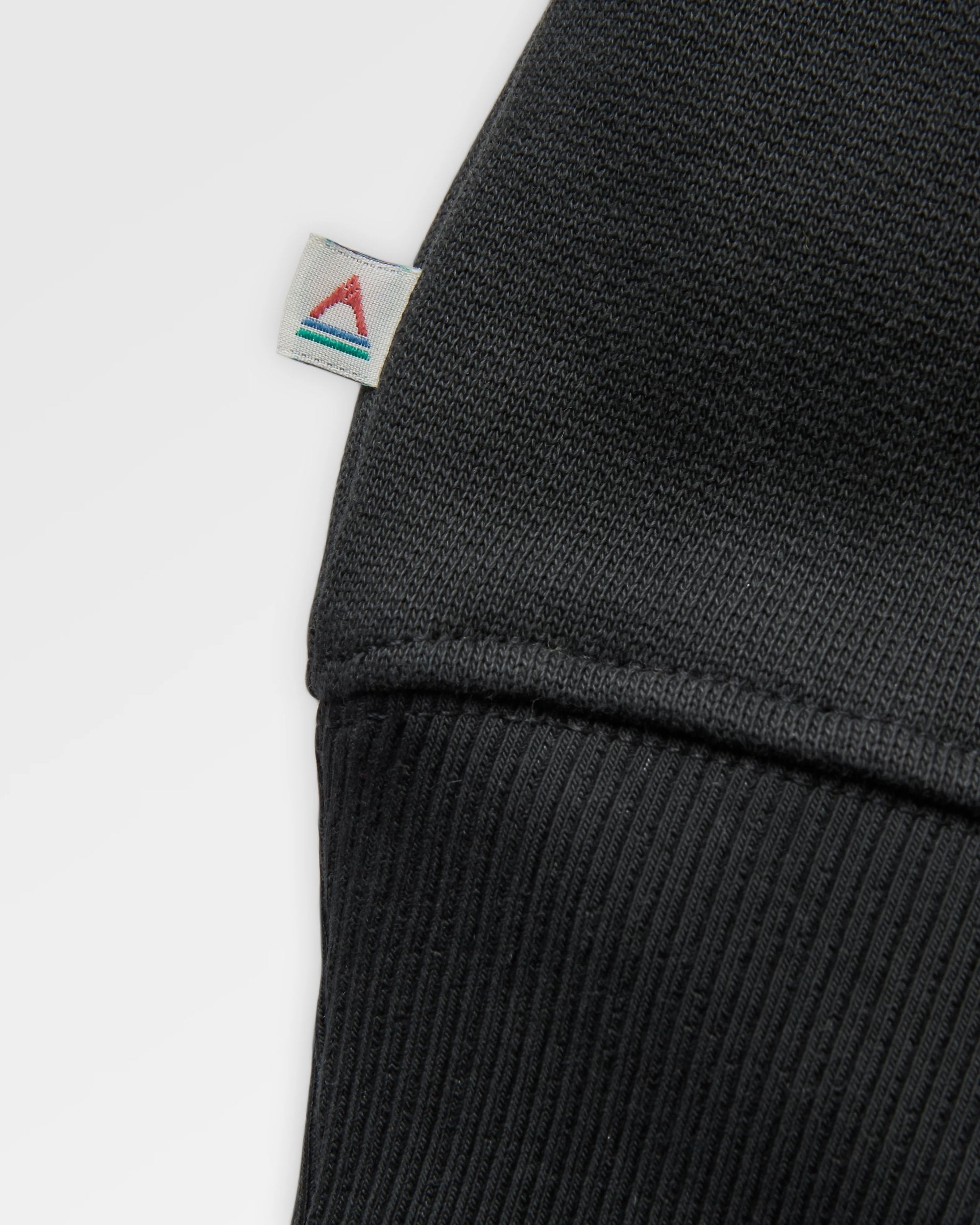 Slow Escape Recycled Cotton Hoodie - Black - Flatlay