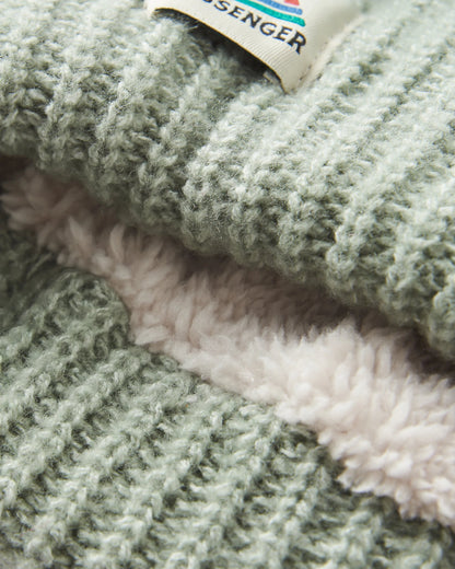 Redwood Sherpa Lined Beanie - Pistachio - Flatlay