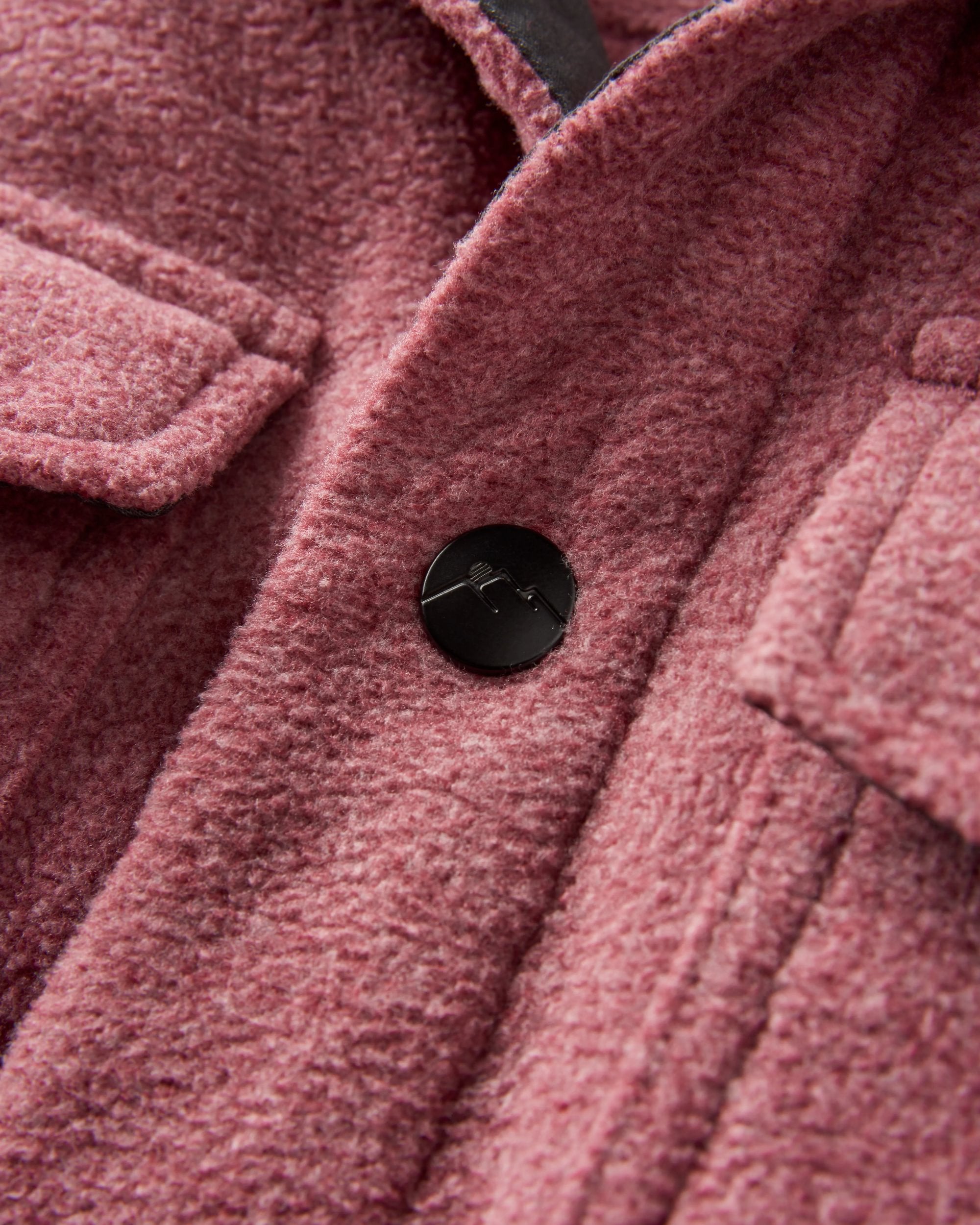 Maple Recycled Polar Fleece Shirt - Wine Marl - Flatlay