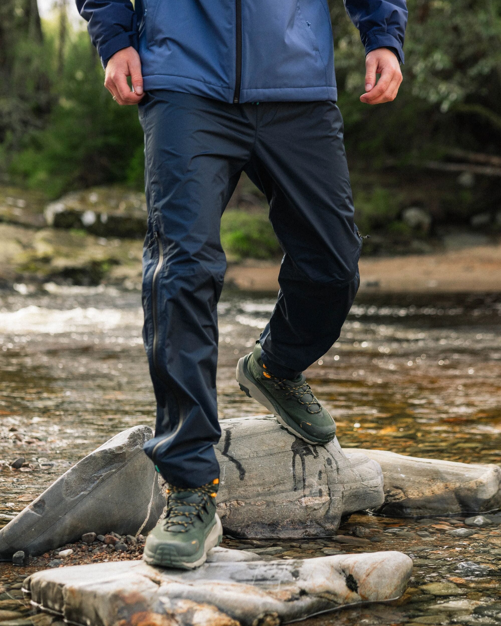 Droplet Waterproof Recycled Trouser - Deep Navy - Lifestyle
