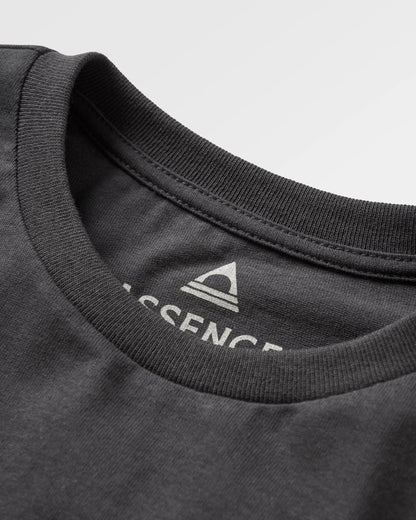 Planted Recycled Cotton T-Shirt - Black - Flatlay