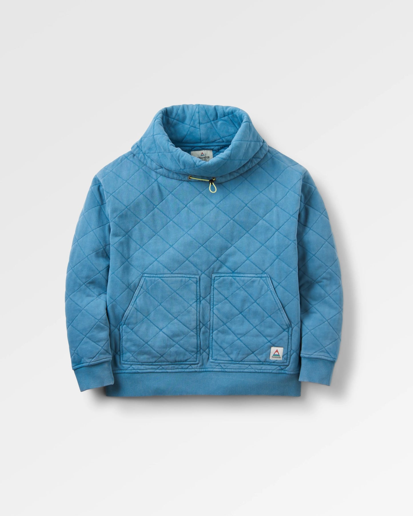 Clementine Recycled Quilted High Neck - Bluejay - Flatlay