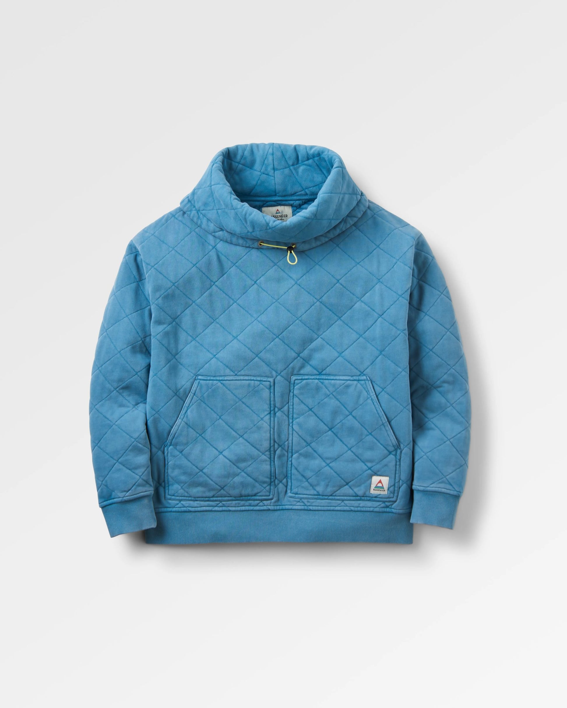 Clementine Recycled Quilted High Neck - Bluejay - Flatlay