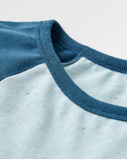 Odyssey Recycled Cotton Raglan T-Shirt - Ice Blue - Flatlay