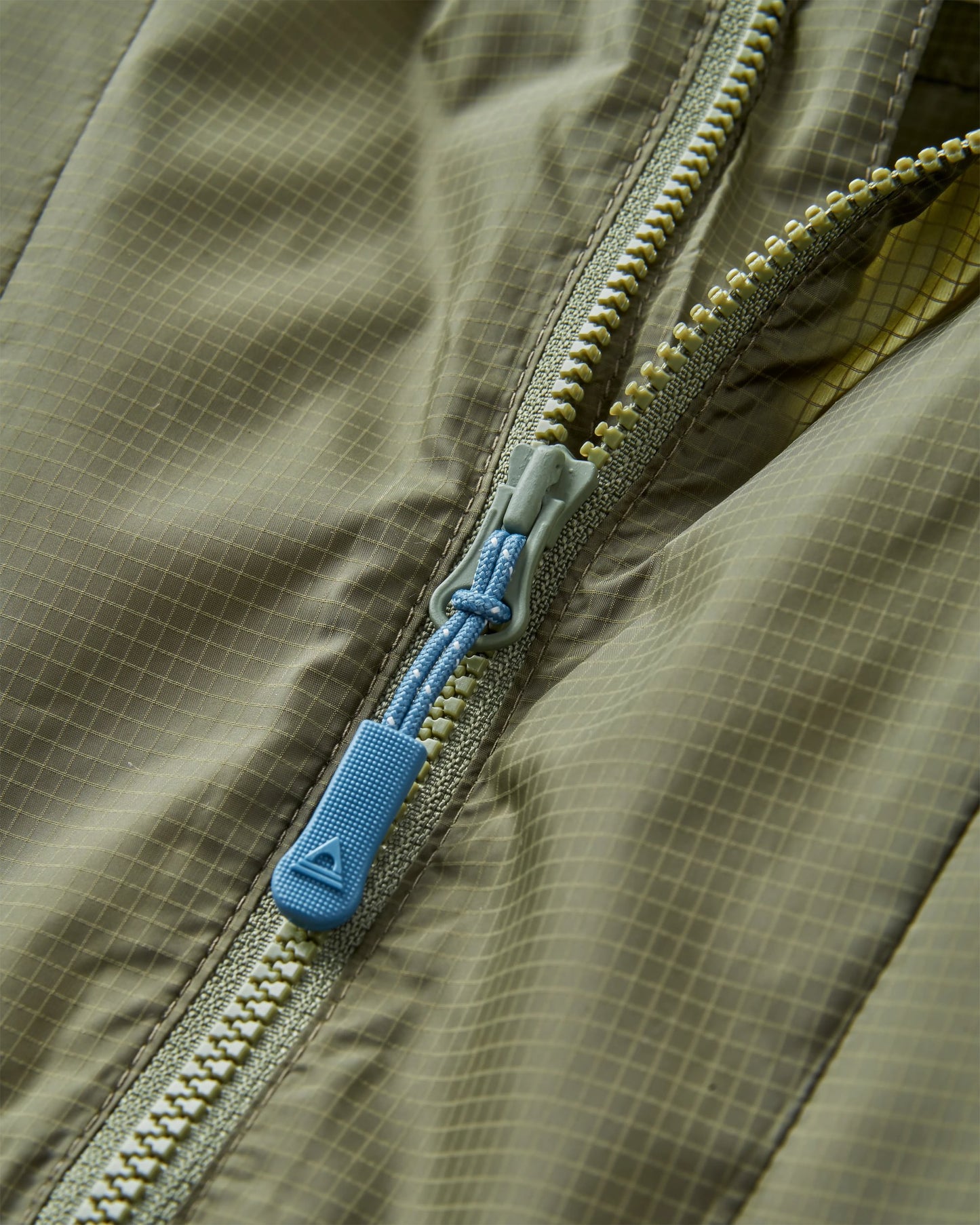 Gusto Recycled Windshell Anorak - Khaki/Dark Denim - Flatlay