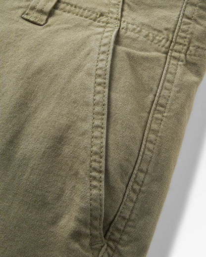 Lakeside Cargo Short - Dusty Olive - Flatlay