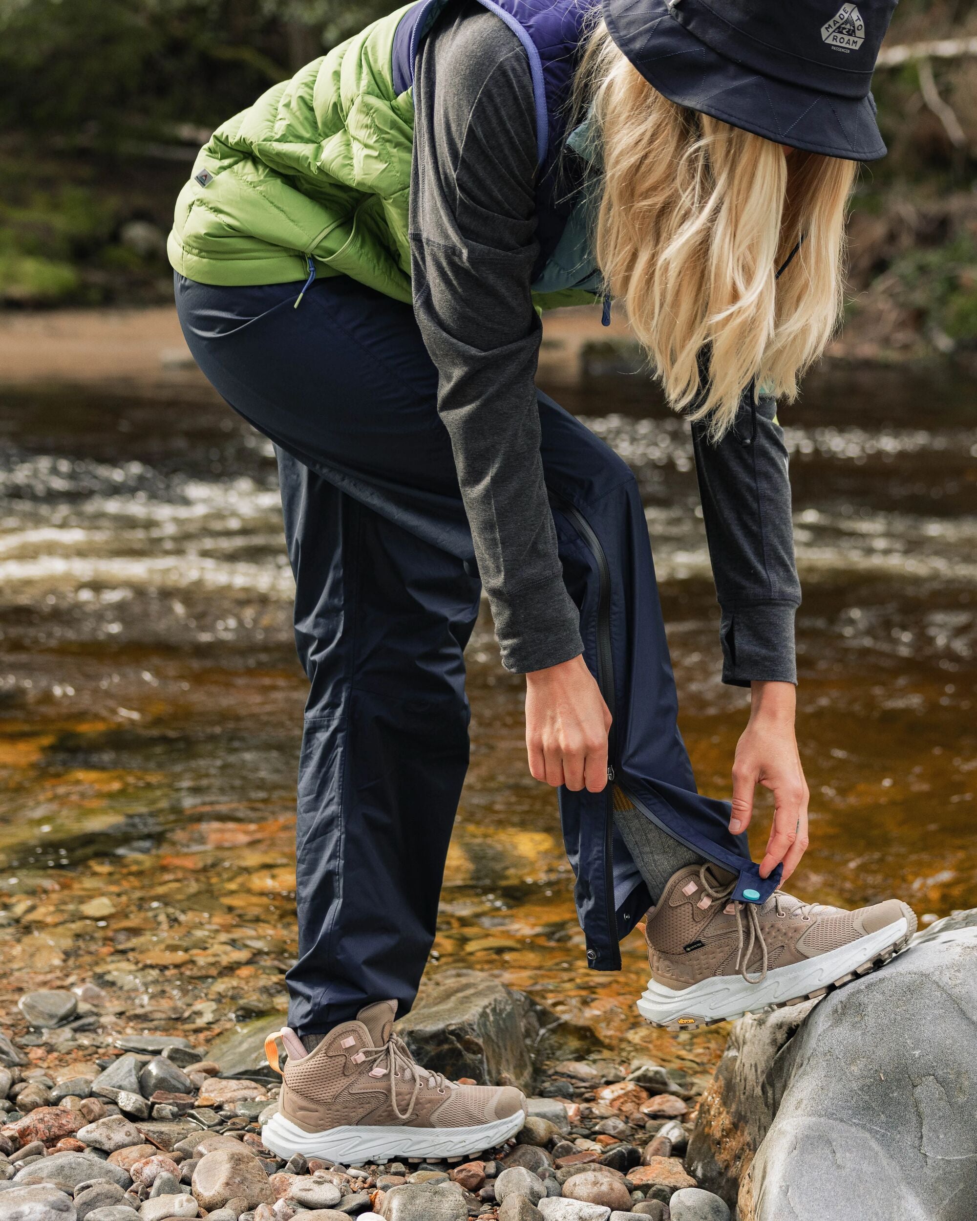 Cloudburst Waterproof Recycled Trouser - Deep Navy - Lifestyle