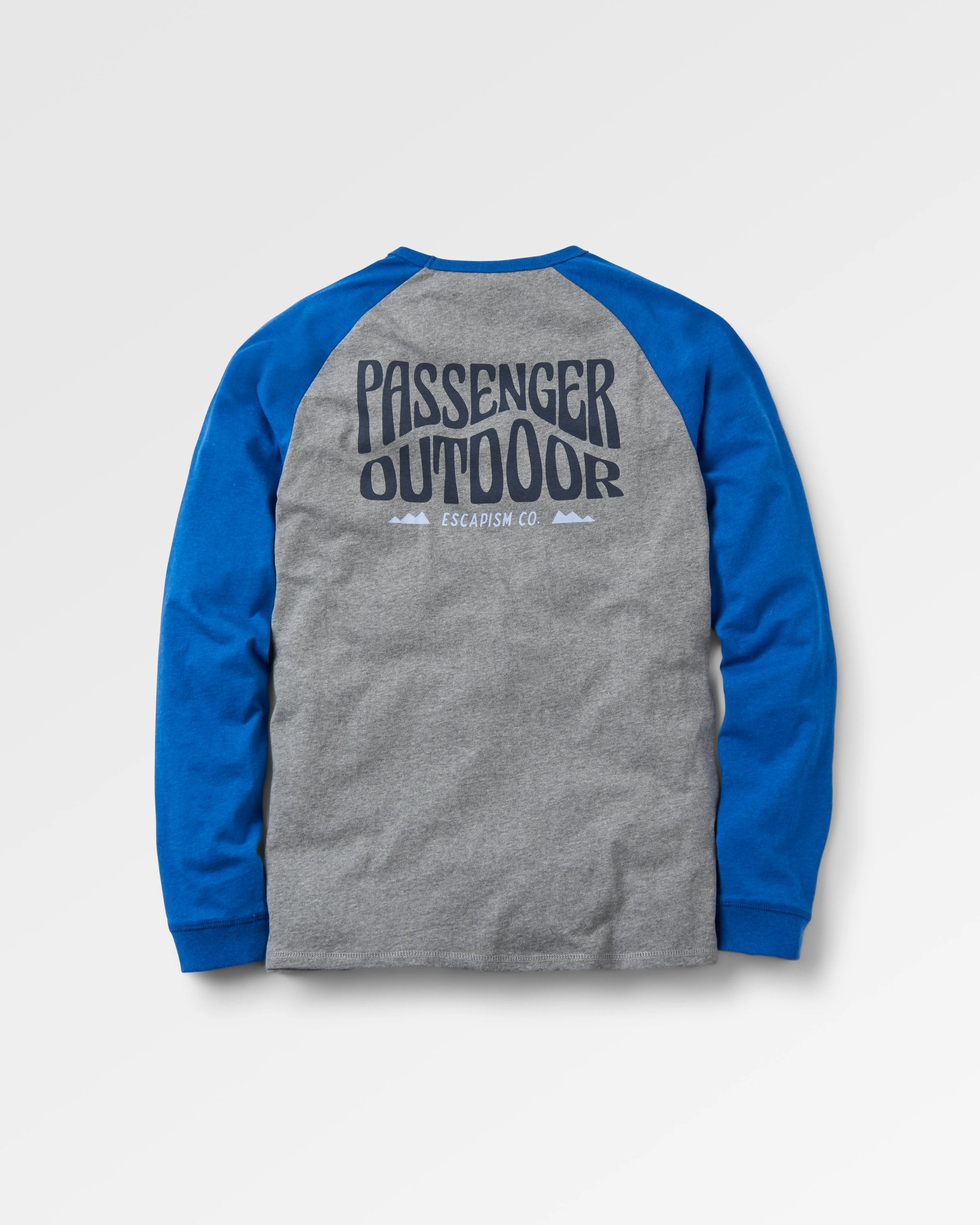 Yuca Organic Cotton LS T-Shirt - Azure Blue Marl - Flatlay