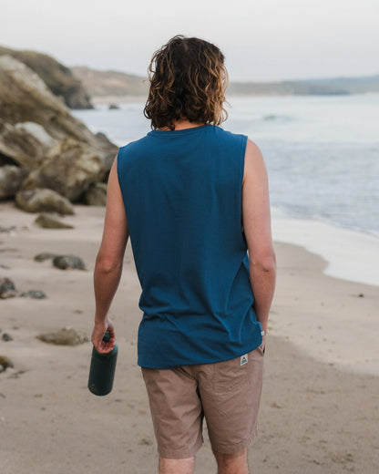 Yuca Recycled Cotton Vest - Dark Denim - Lifestyle