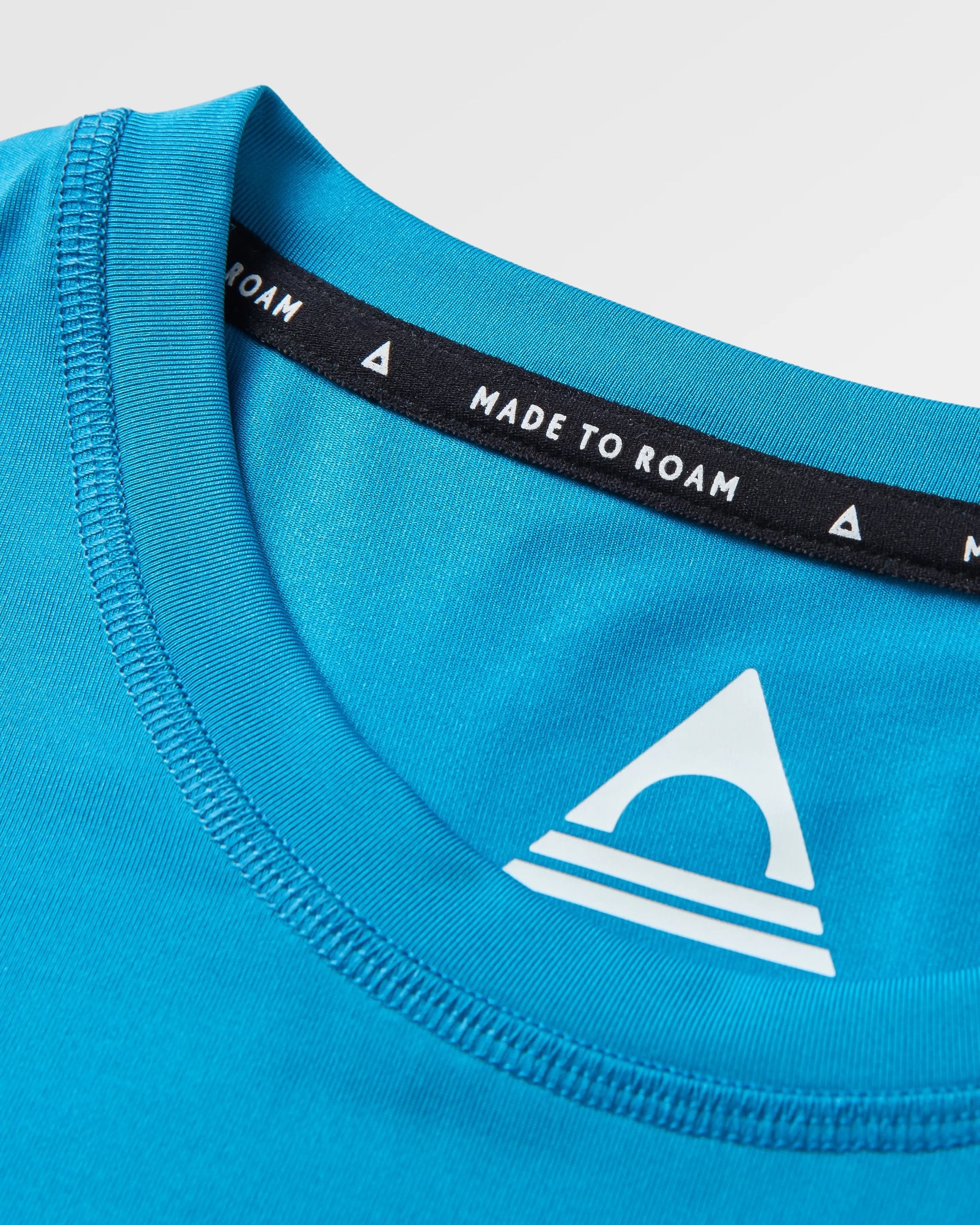 Classic Active Recycled T-Shirt - Blue Pool - Flatlay