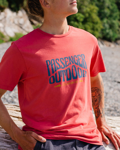 Yuca Recycled Cotton T-Shirt - Mineral Red - Lifestyle