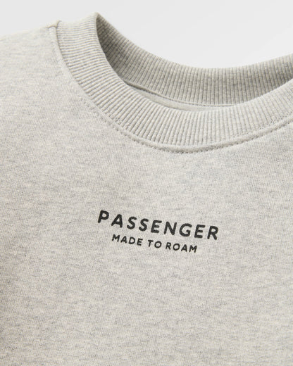 Slower Rhythms Women's Cotton Sweatshirt - Grey Marl - Flatlay