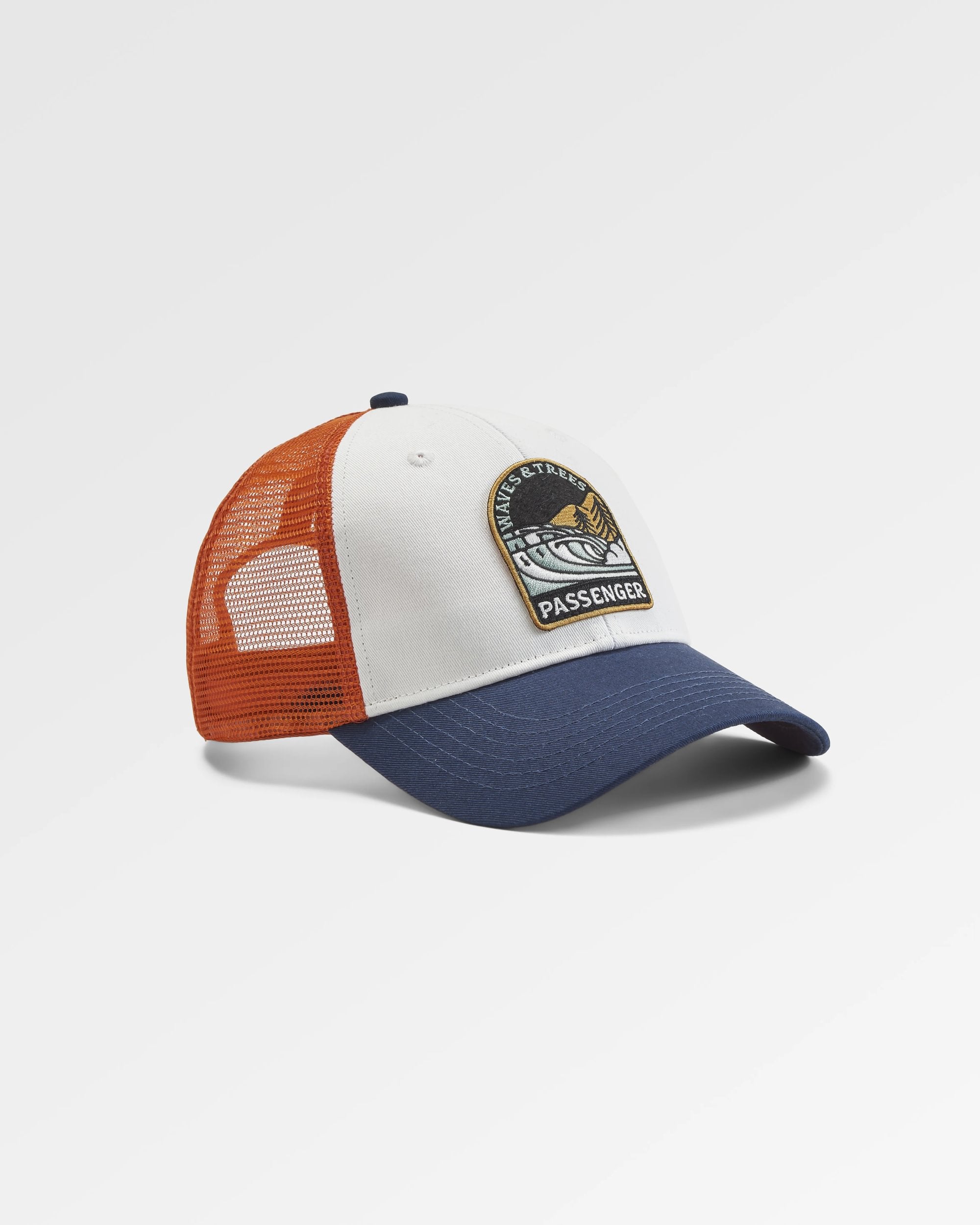 Waves & Trees Organic Cotton Trucker Cap - Birch - Flatlay