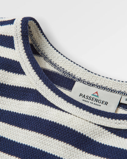 Panorama Recycled Cotton T-Shirt - Deep Navy - Flatlay