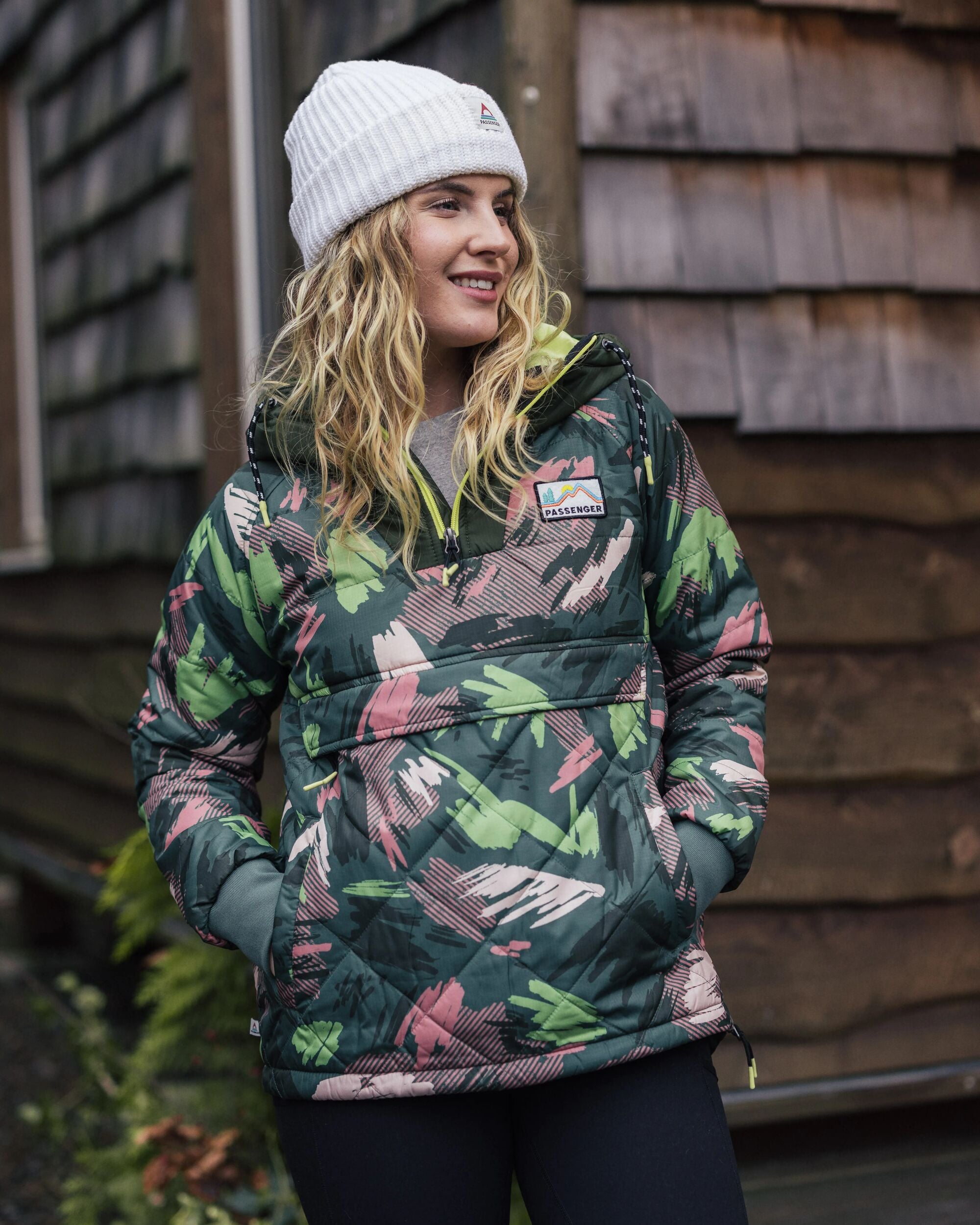 Ocean Recycled Insulated Anorak - Abstract Mountain Fir Tree - Lifestyle