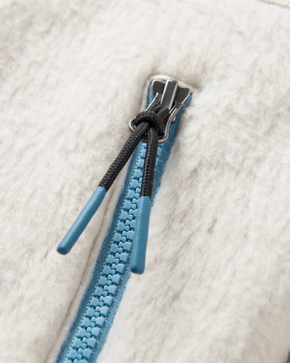 North Coast Vista Full Zip Recycled Sherpa Fleece - Oatmeal - Flatlay