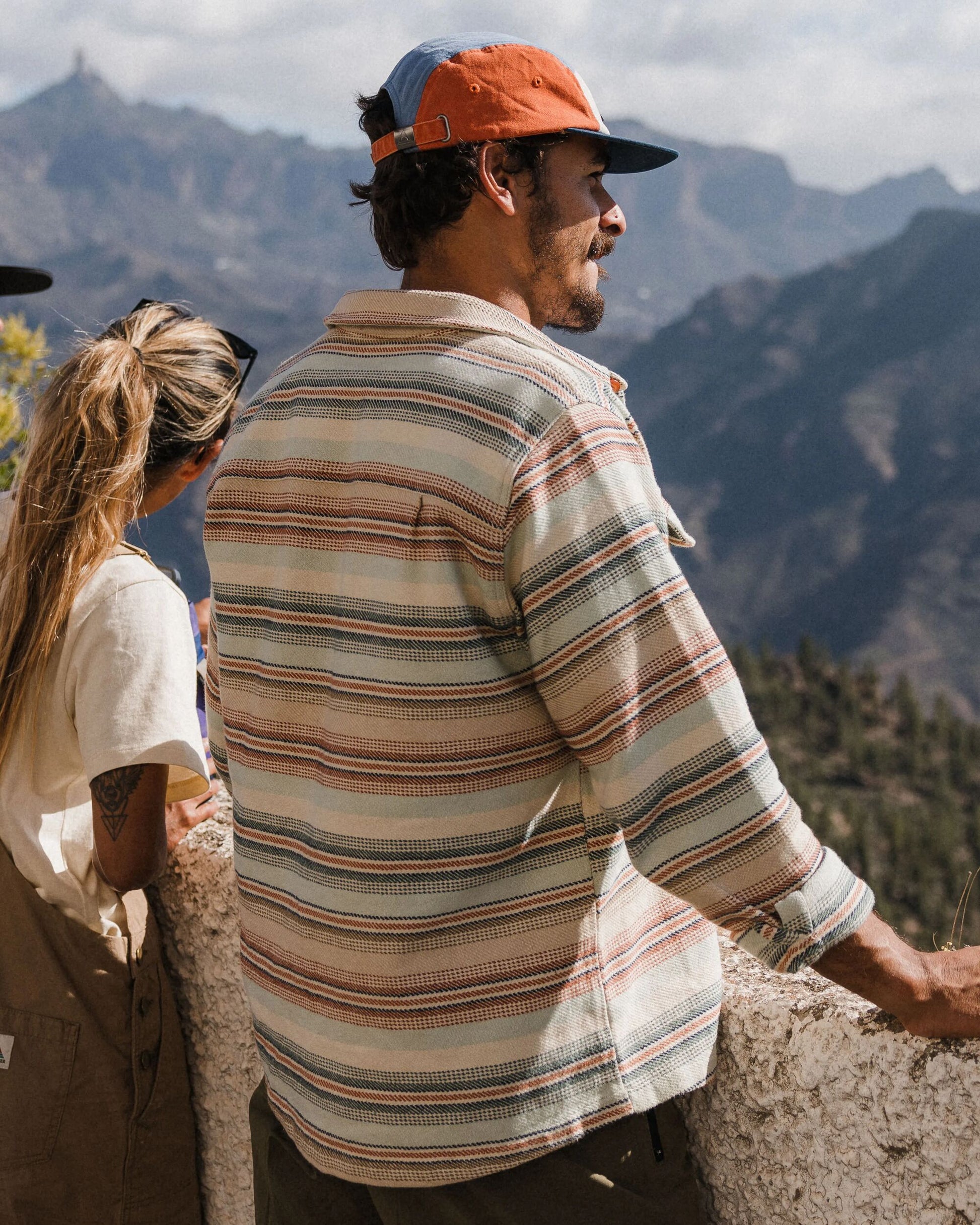 Island Heavy Twill Shirt - Birch Beach Stripe - Lifestyle