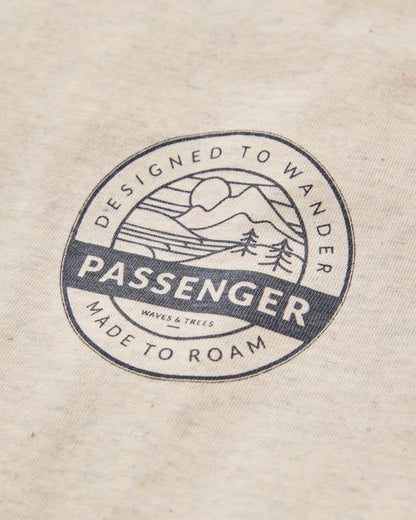 Odyssey Recycled Cotton Raglan T-Shirt - Milky Marl - Flatlay