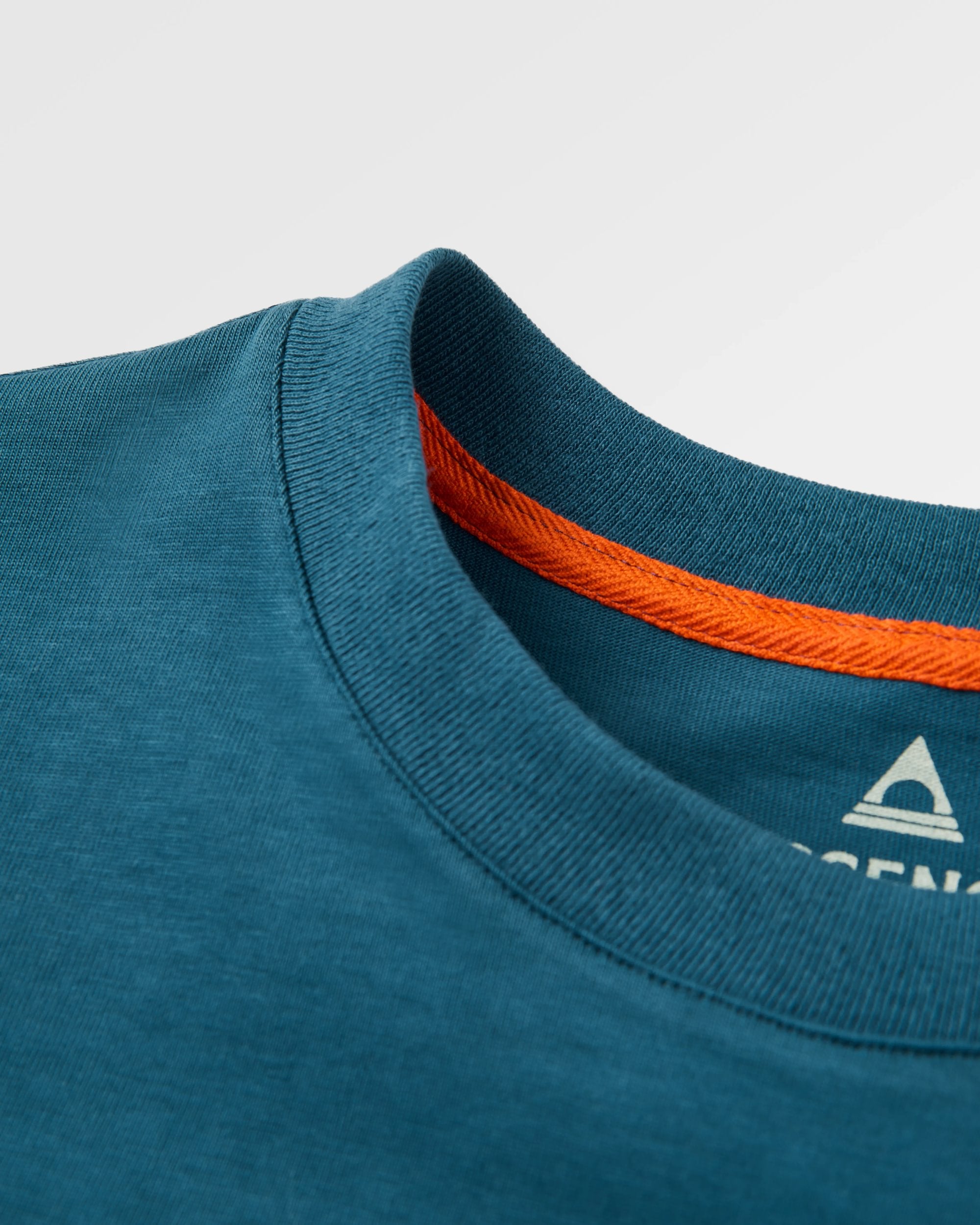 Roamer Patch Relaxed Fit T-Shirt - Dark Denim - Flatlay