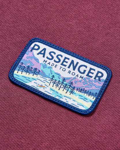 Love The Wild Hoodie - Wine - Flatlay