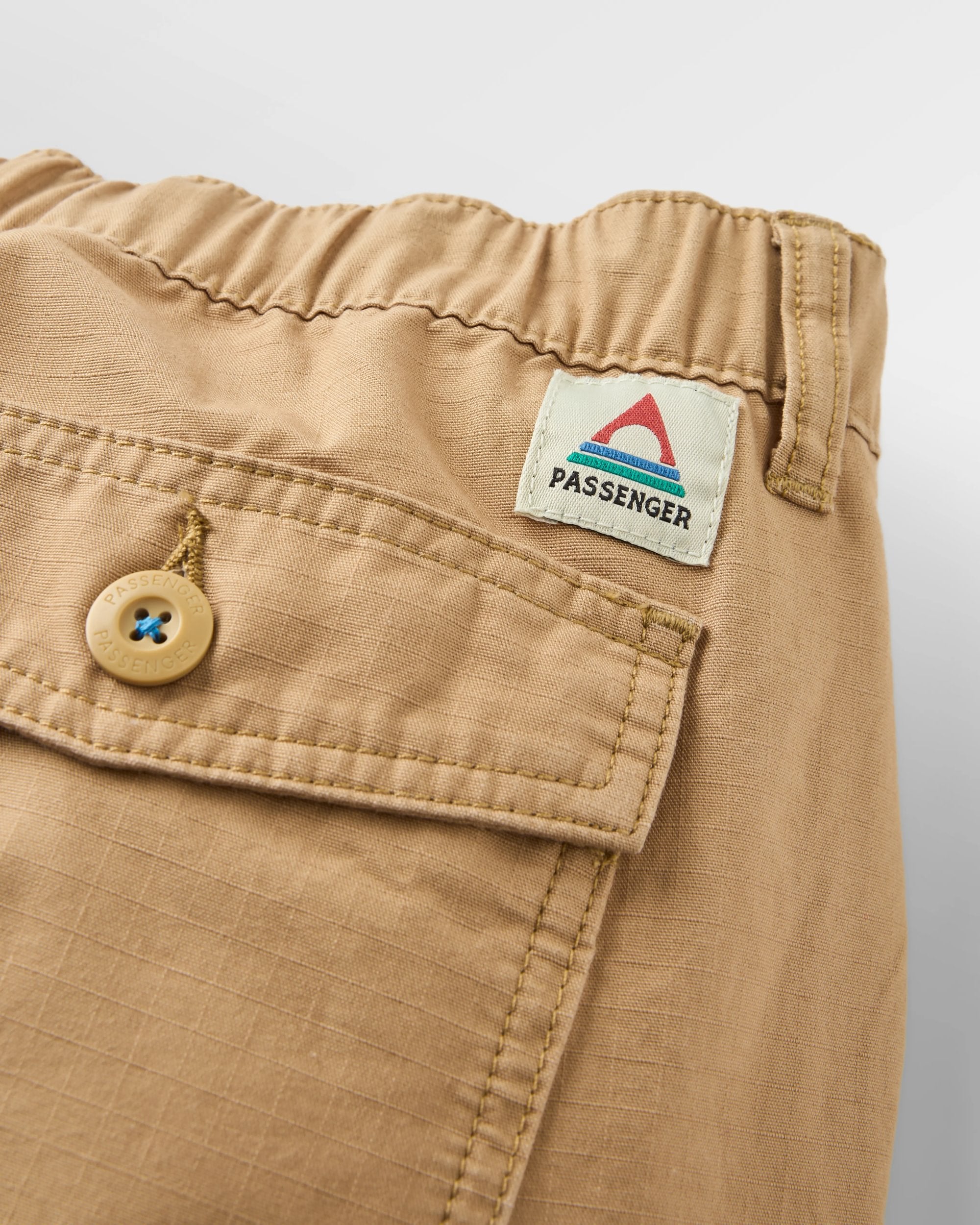 Rif-Raf Organic Cotton Ripstop Trouser - Biscuit - Flatlay