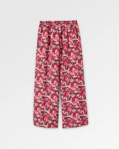 Someday Linen Trouser - Mountain Foliage Cranberry - Flatlay