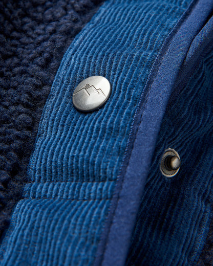 Clover Recycled Sherpa Fleece - Deep Navy - Flatlay