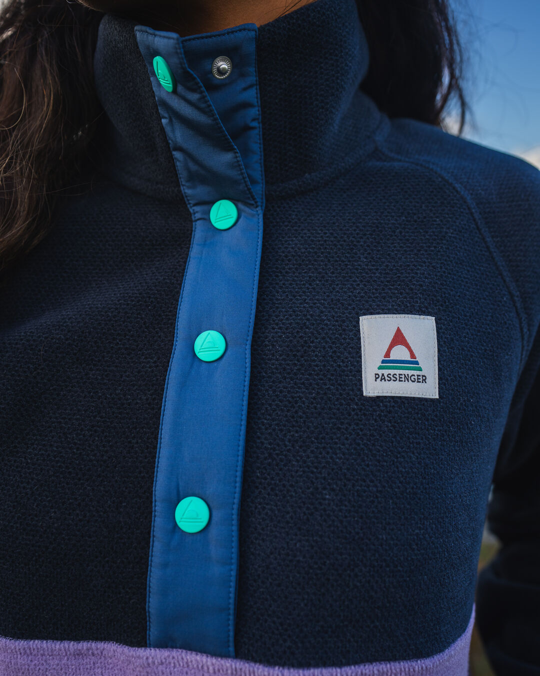 Women's Snowdrop Recycled Polartec® Fleece - Lilac/ Deep Navy - Lifestyle - Female