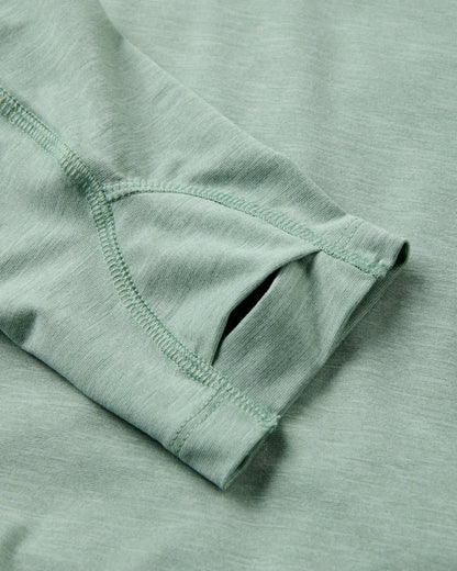 Light Ray Lightweight UPF50 Hoodie - Pistachio Marl - Flatlay