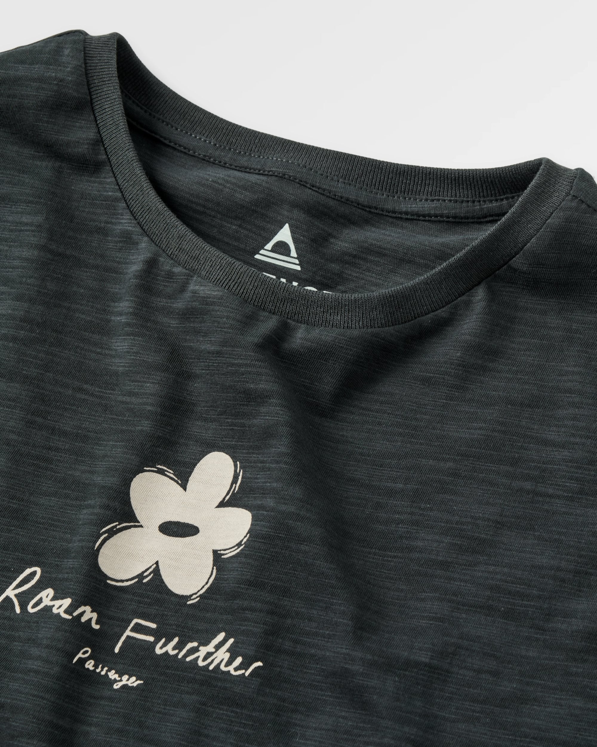 Roam Further T-Shirt - Black - Flatlay