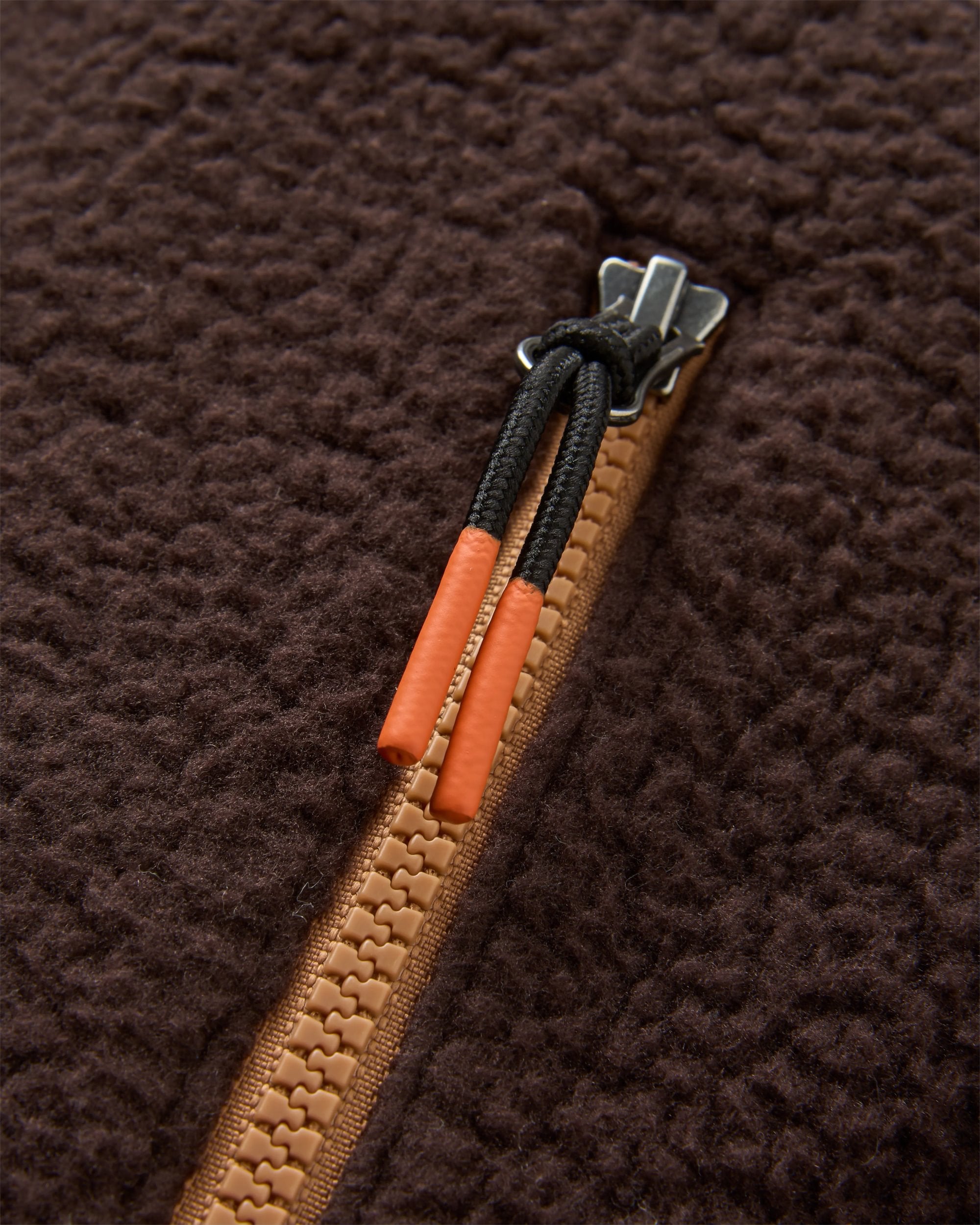 Fairbanks Full Zip Recycled Sherpa Fleece - Espresso - Flatlay