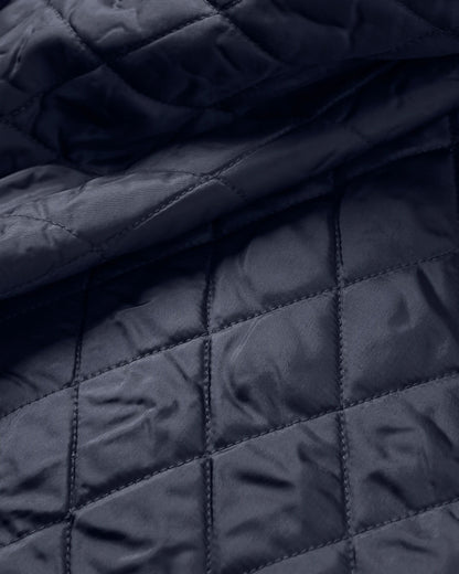 Sherwood Check Hooded Overshirt - Rich Navy/Burnt Orange - Flatlay