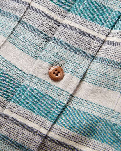 Backcountry Stripe Light Shirt - Grey Marl/Mediterranean Stripe - Flatlay