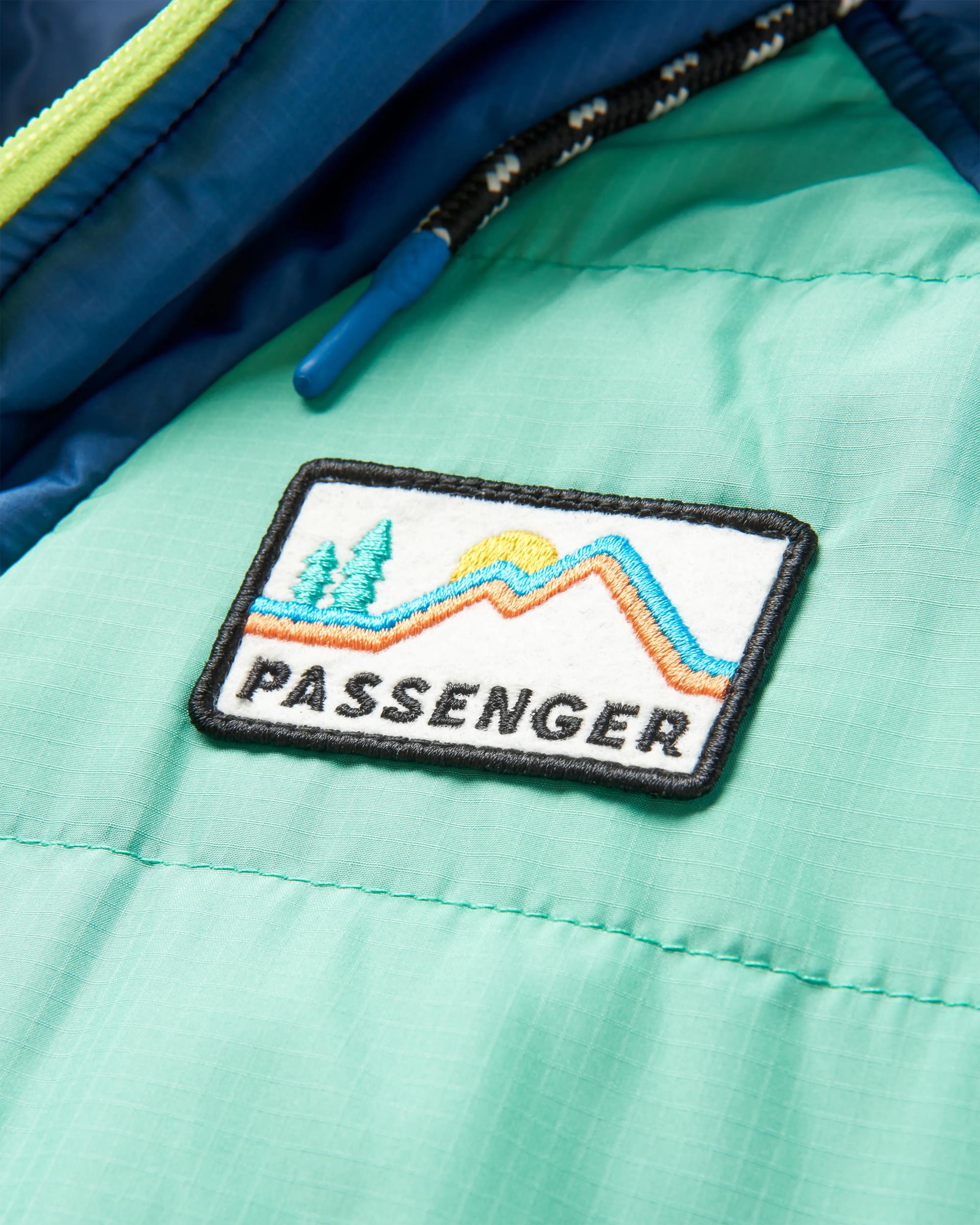 Ocean Recycled Insulated 1/2 Zip Jacket - Green Spruce - Flatlay