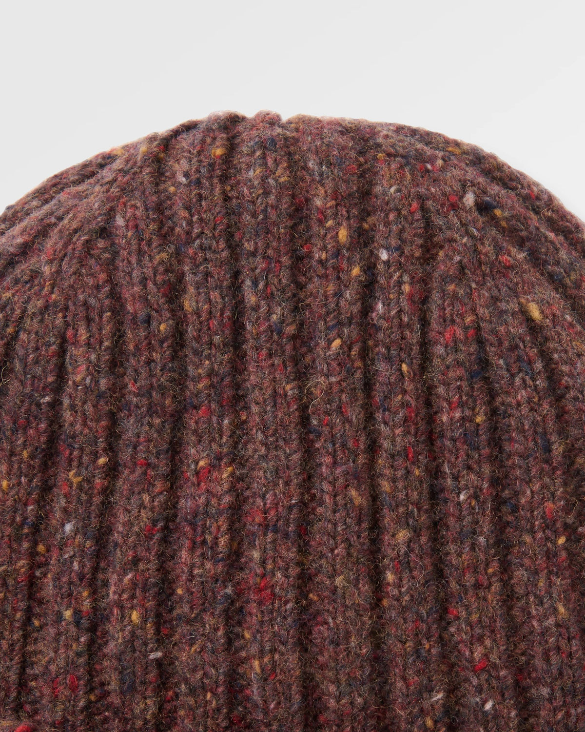 Fisherman Merino Wool Beanie - Brambleberry - Flatlay