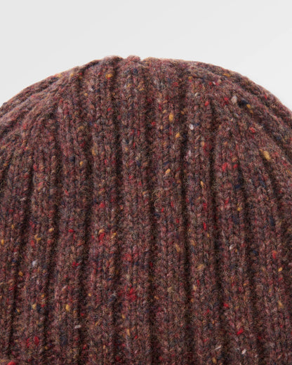 Fisherman Merino Wool Beanie - Brambleberry - Flatlay