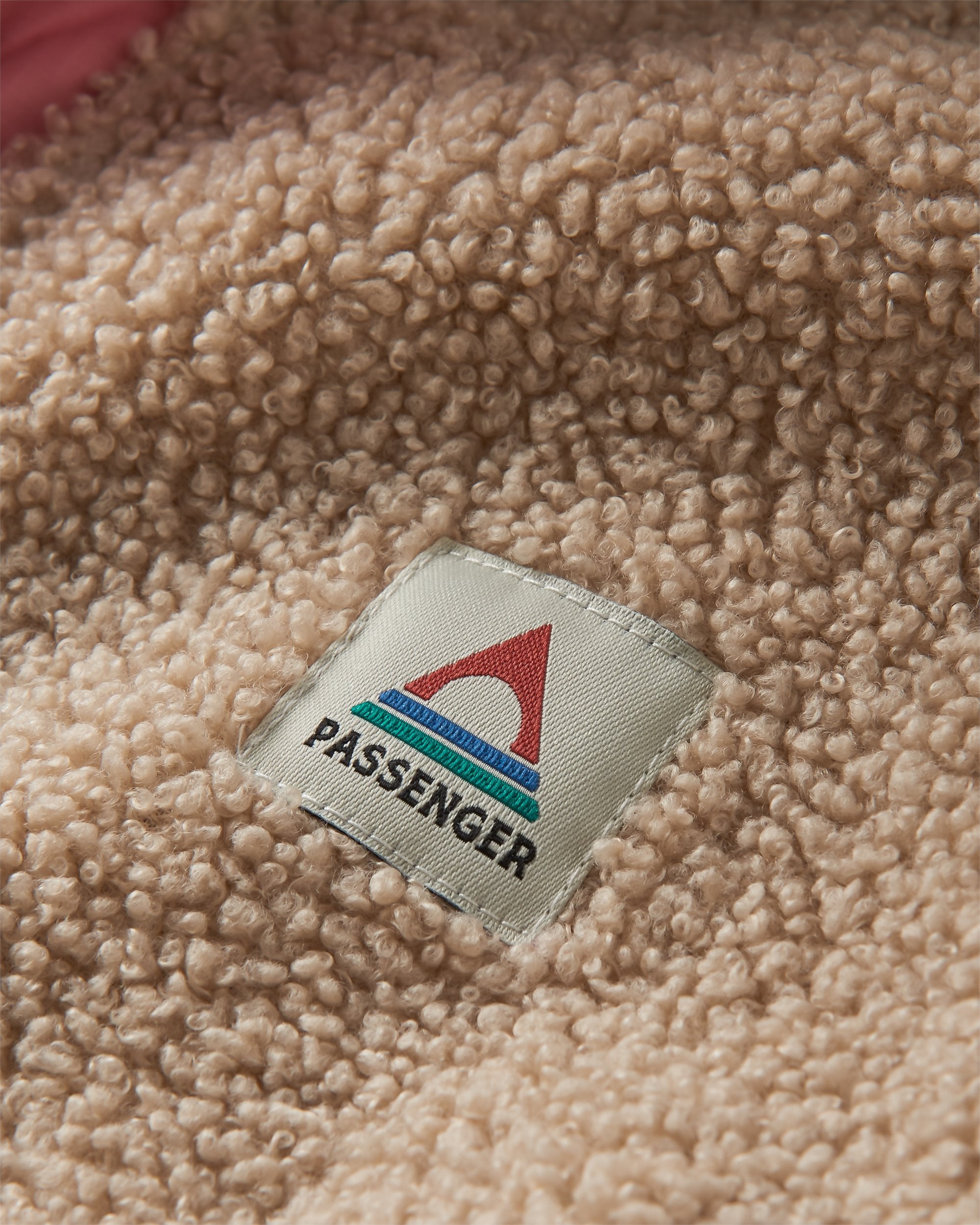 Calla Hooded Recycled Polar-Lined Fleece - Feather/Biscuit - Flatlay