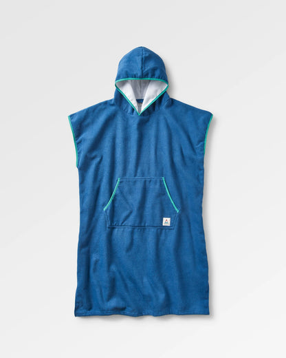 Tulum Recycled Towel Poncho - Dark Denim