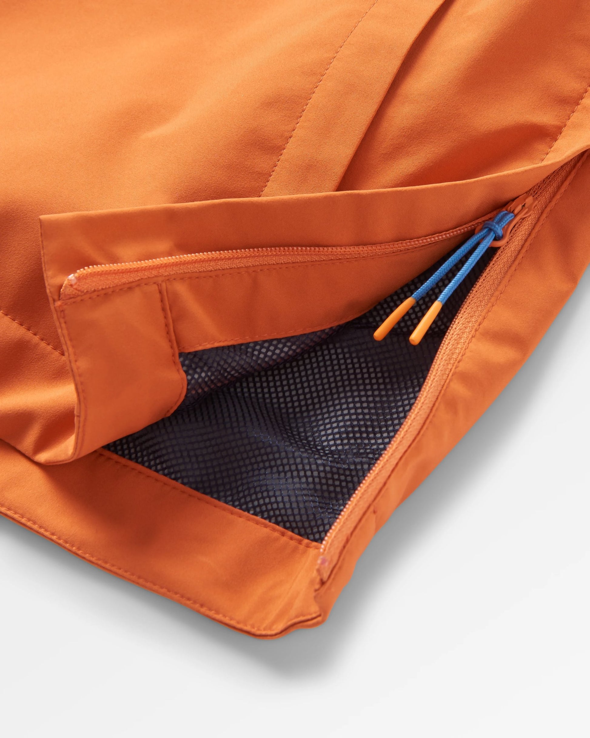 Skyline Recycled Waterproof Anorak - Burnt Orange/Birch - Flatlay