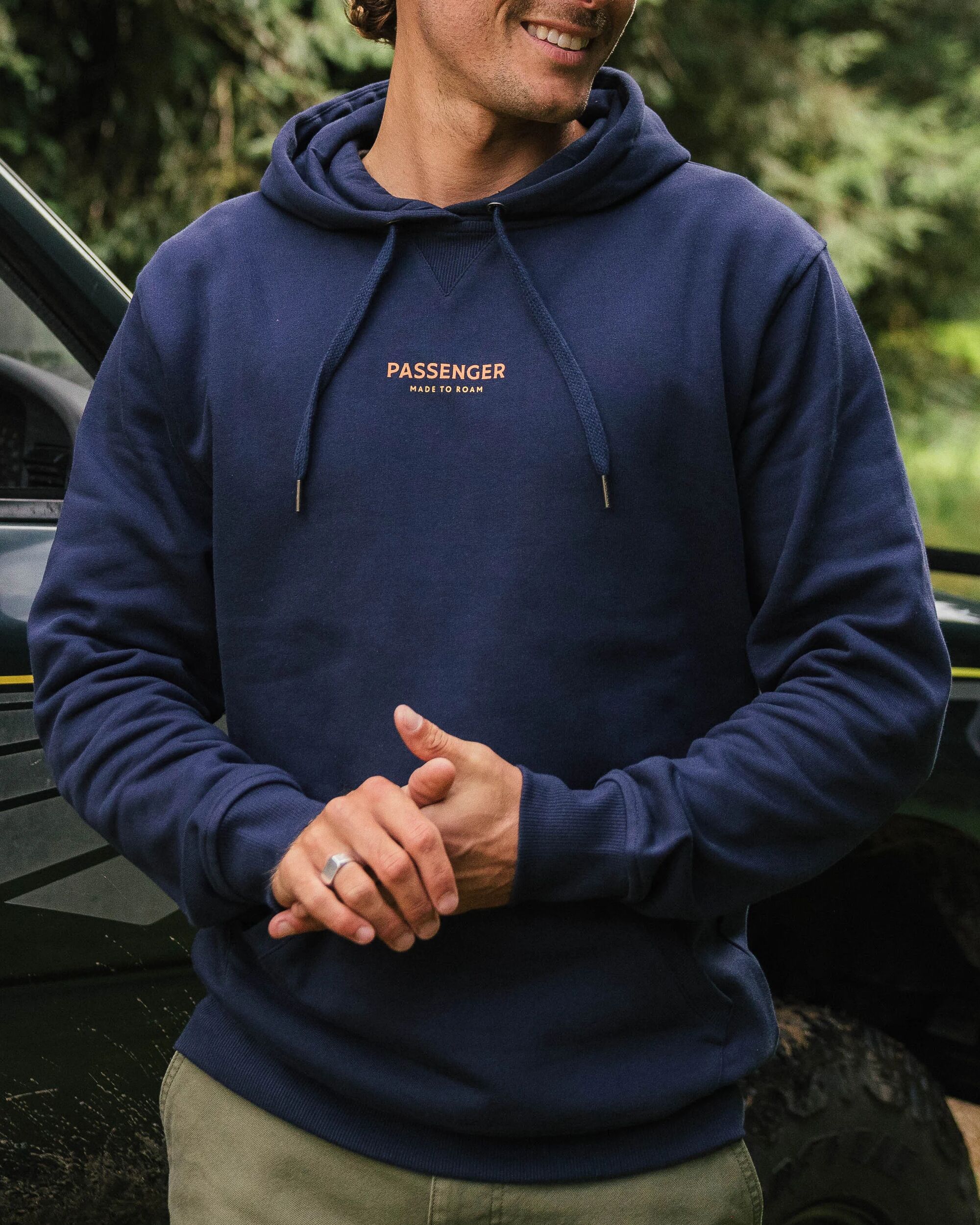 Phoenix Organic Cotton Hoodie - Rich Navy - Lifestyle